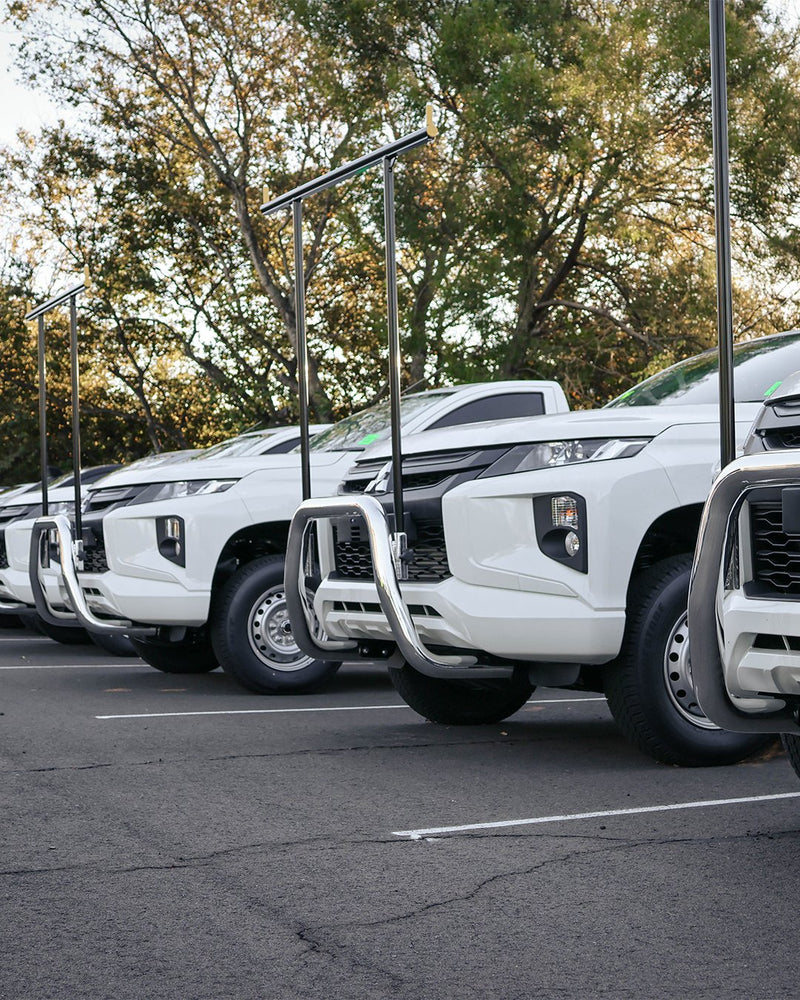 Mitsubishi Triton Fleet Upgrades | Nudge Bar, Ladder Rack & Seatcovers - Mick Tighe 4x4 & Outdoor