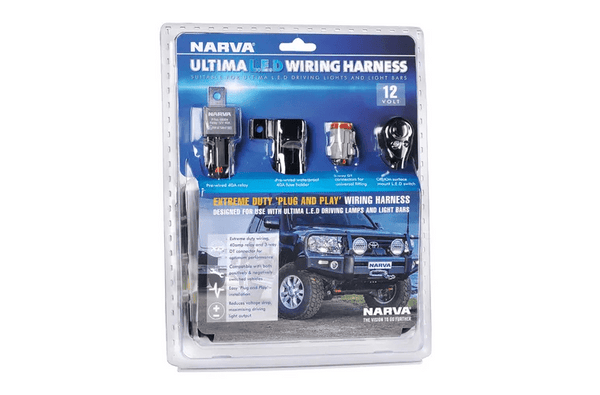 Ultima LED Driving Light Harness - Mick Tighe 4x4 & Outdoor - Narva - 74403 - Ultima LED Driving Light Harness