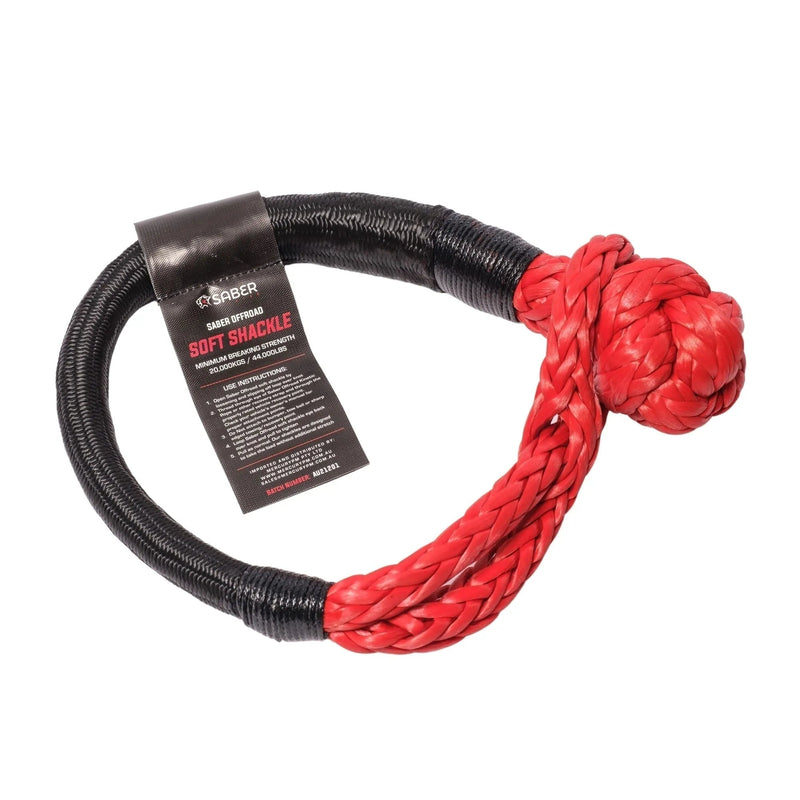 20,000kg Fully Bound Heavy Duty Soft Shackle - Mick Tighe 4x4 & Outdoor-Saber Offroad-SBR-20KBSSB--20,000kg Fully Bound Heavy Duty Soft Shackle