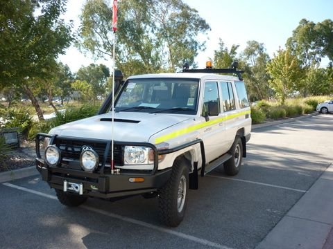 Commercial Bull Bar to suit Toyota Landcruiser 78 Series Troop Carrier 2007+ - Mick Tighe 4x4 & Outdoor-Ironman 4x4-BBC019E--Commercial Bull Bar to suit Toyota Landcruiser 78 Series Troop Carrier 2007+