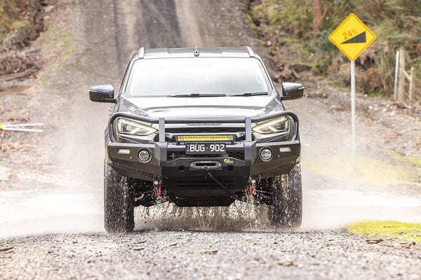 Commercial Deluxe Bull Bar to suit Isuzu MU-X 2021+ - Mick Tighe 4x4 & Outdoor-Ironman 4x4-BBCD095--Commercial Deluxe Bull Bar to suit Isuzu MU-X 2021+