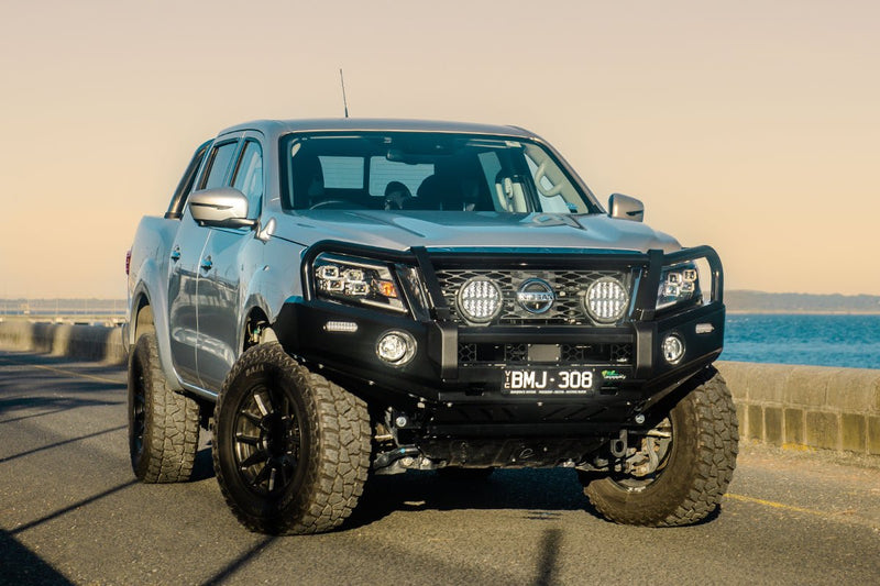 Commercial Deluxe Bull Bar to suit Nissan Navara NP300 2021+ - Mick Tighe 4x4 & Outdoor-Ironman 4x4-BBCD082--Commercial Deluxe Bull Bar to suit Nissan Navara NP300 2021+