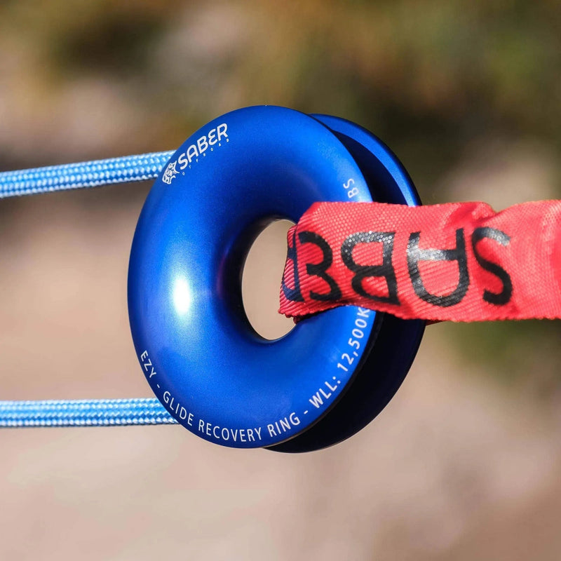 Ezy-Glide Recovery Ring (Blue) - Mick Tighe 4x4 & Outdoor-Saber Offroad-SBR-12BRR--Ezy-Glide Recovery Ring (Blue)