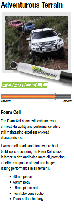 Shock Absorbers - Foam Cell - Comfort to suit Isuzu MU-X 8/2021+ - Mick Tighe 4x4 & Outdoor-Ironman 4x4-24746FEC--Shock Absorbers - Foam Cell - Comfort to suit Isuzu MU-X 8/2021+